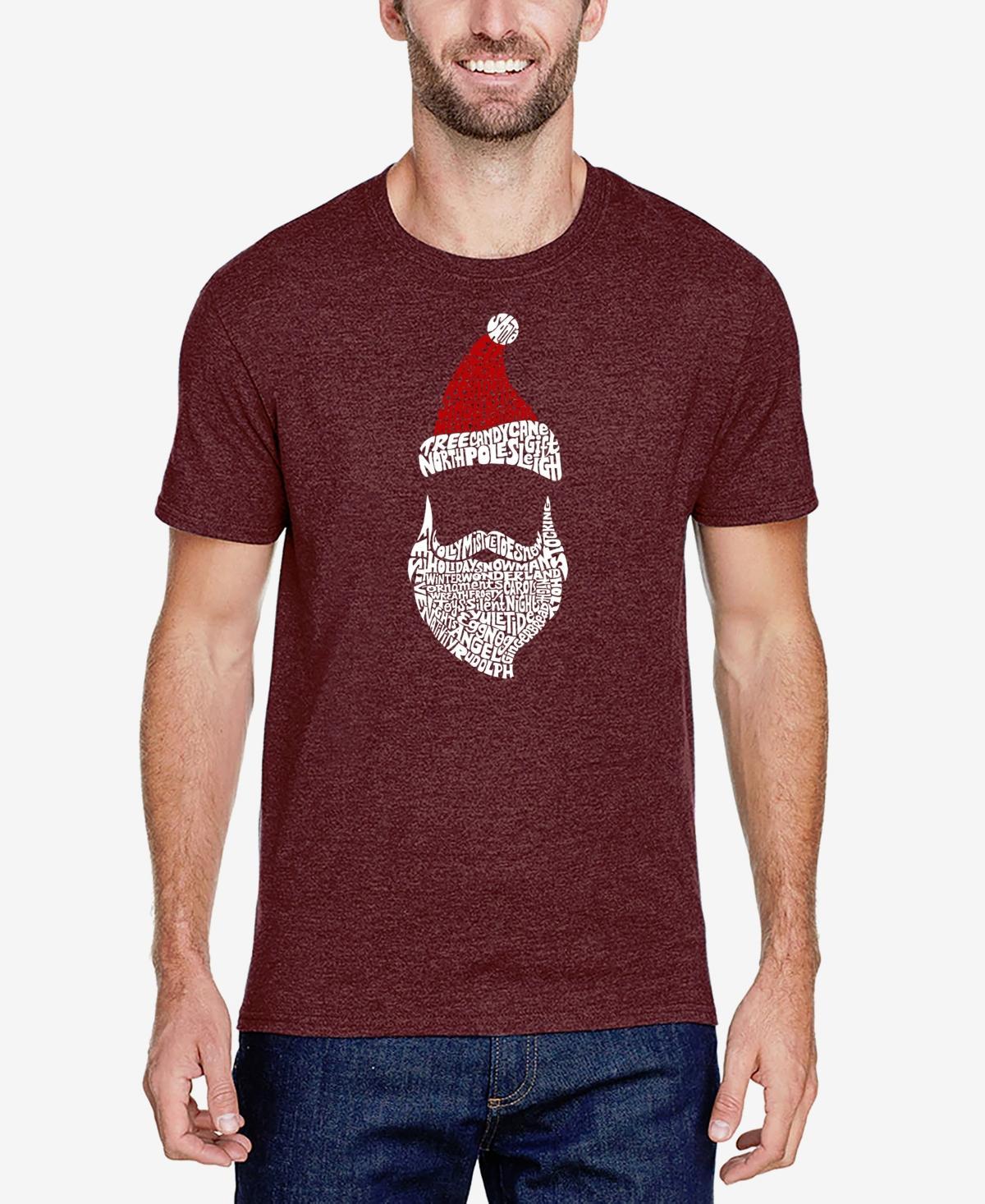 La Pop Art Mens Premium Blend Santa Claus Word Art T-shirt Product Image