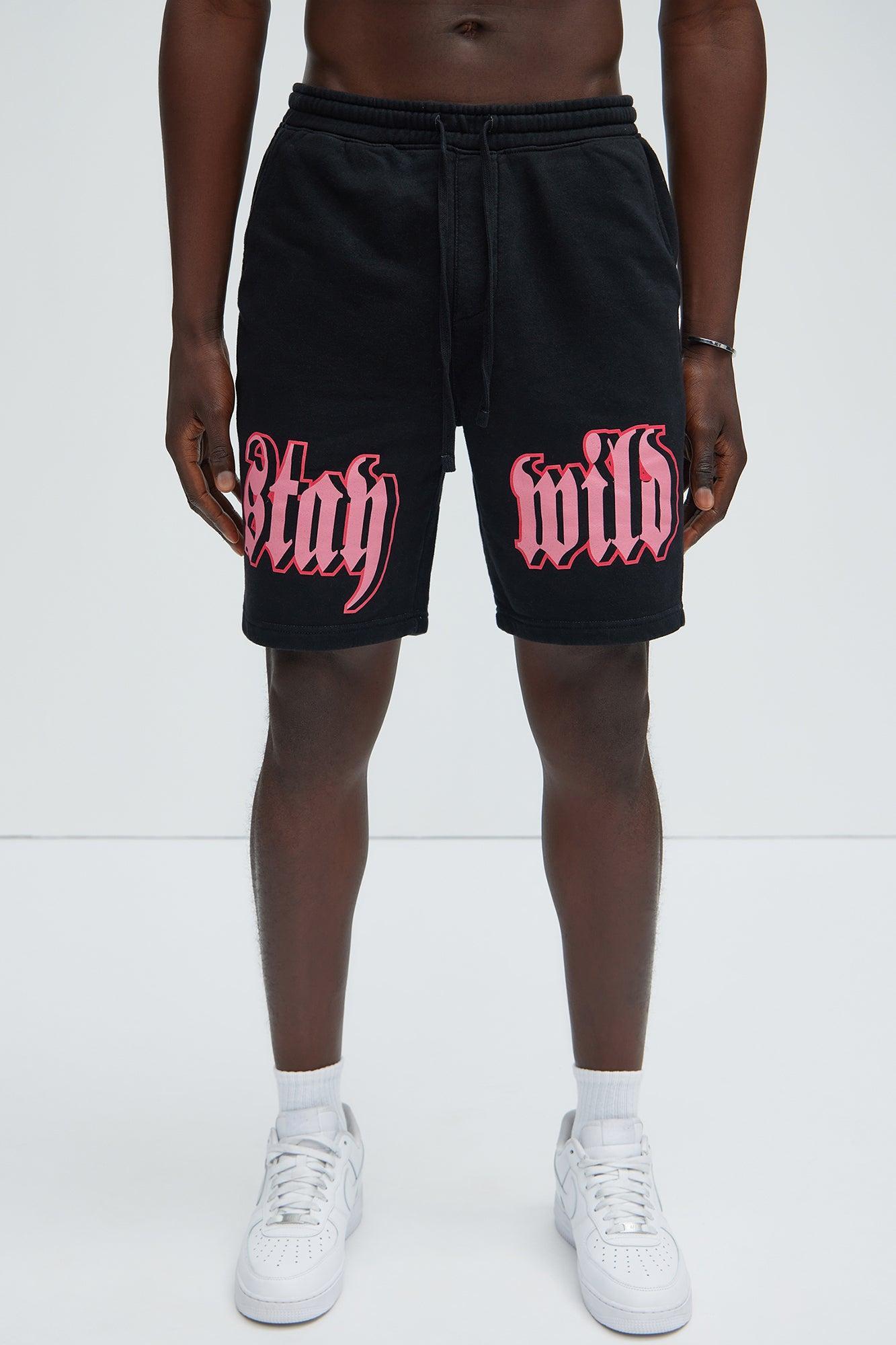 Stay Wild Sweatshort - Black Product Image