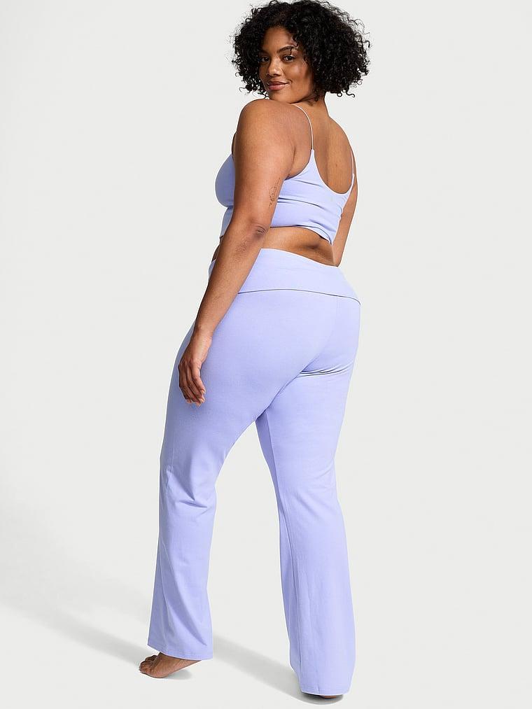 VS Cotton Yoga Foldover Flare Leggings Product Image