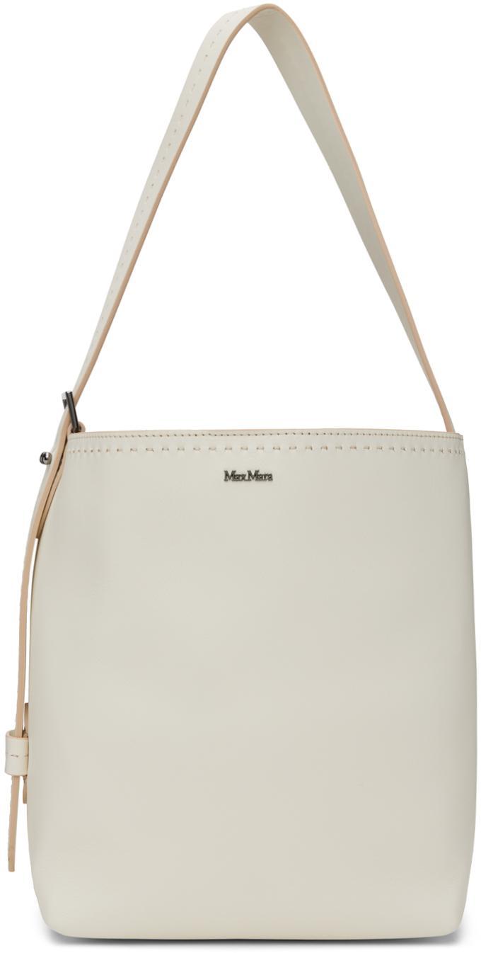 White Small Leather Archetipo Tote In Papier Product Image