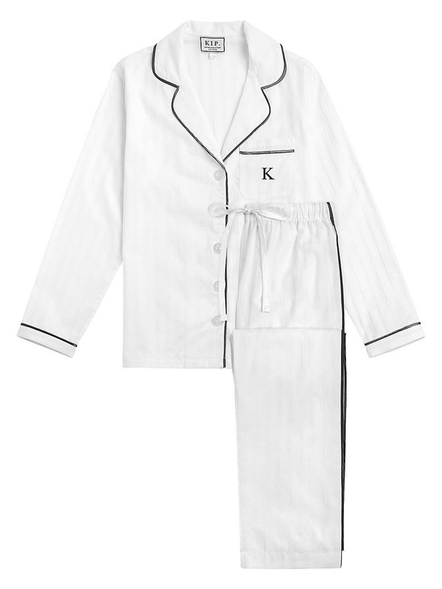 Womens Monogrammed Premium Cotton Collection Pajama Set Product Image