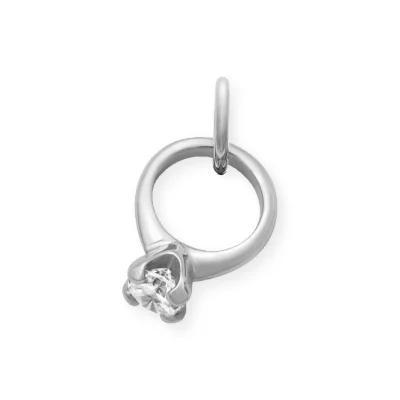 Engagement Ring Charm with Cubic Zirconia Product Image