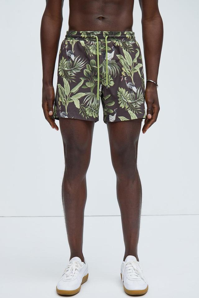 In Paradise Swim Trunks - Green/combo Product Image