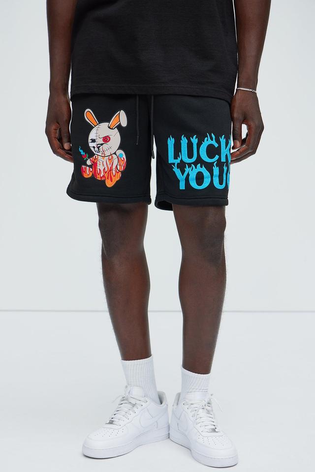 Luck You Pay Me Sweatshorts - Black Product Image