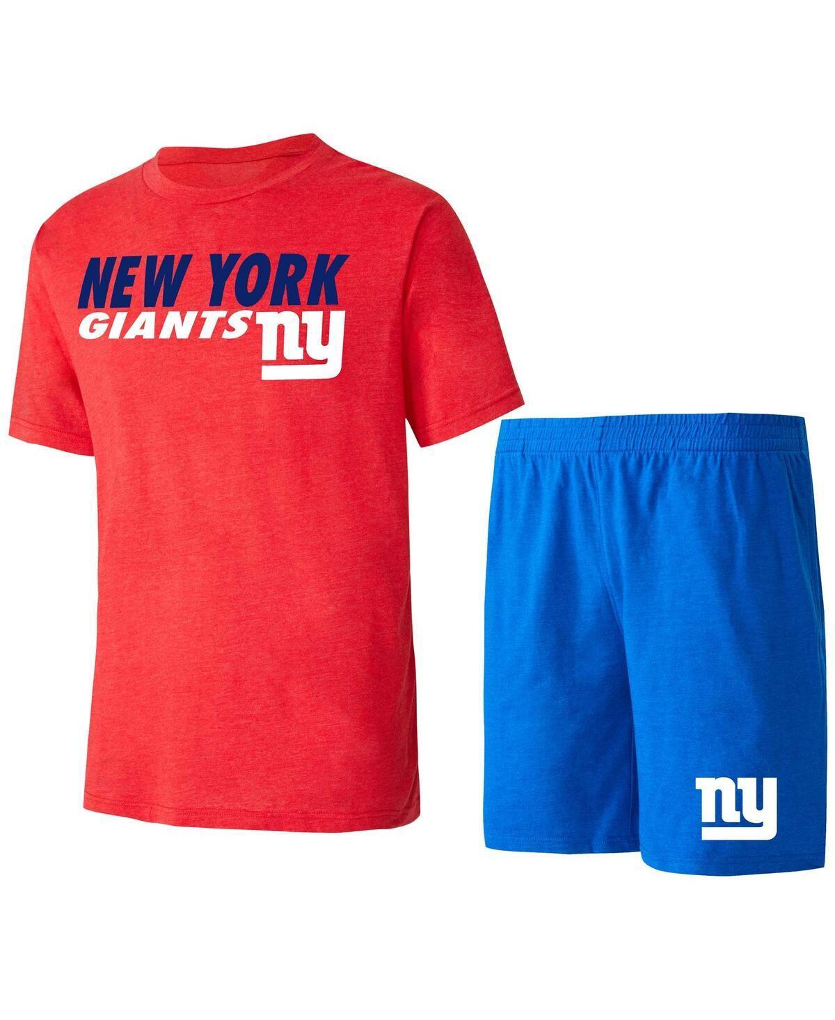 Mens Concepts Sport Royal/Red New York Giants Meter T-Shirt & Shorts Sleep Set Blue Product Image