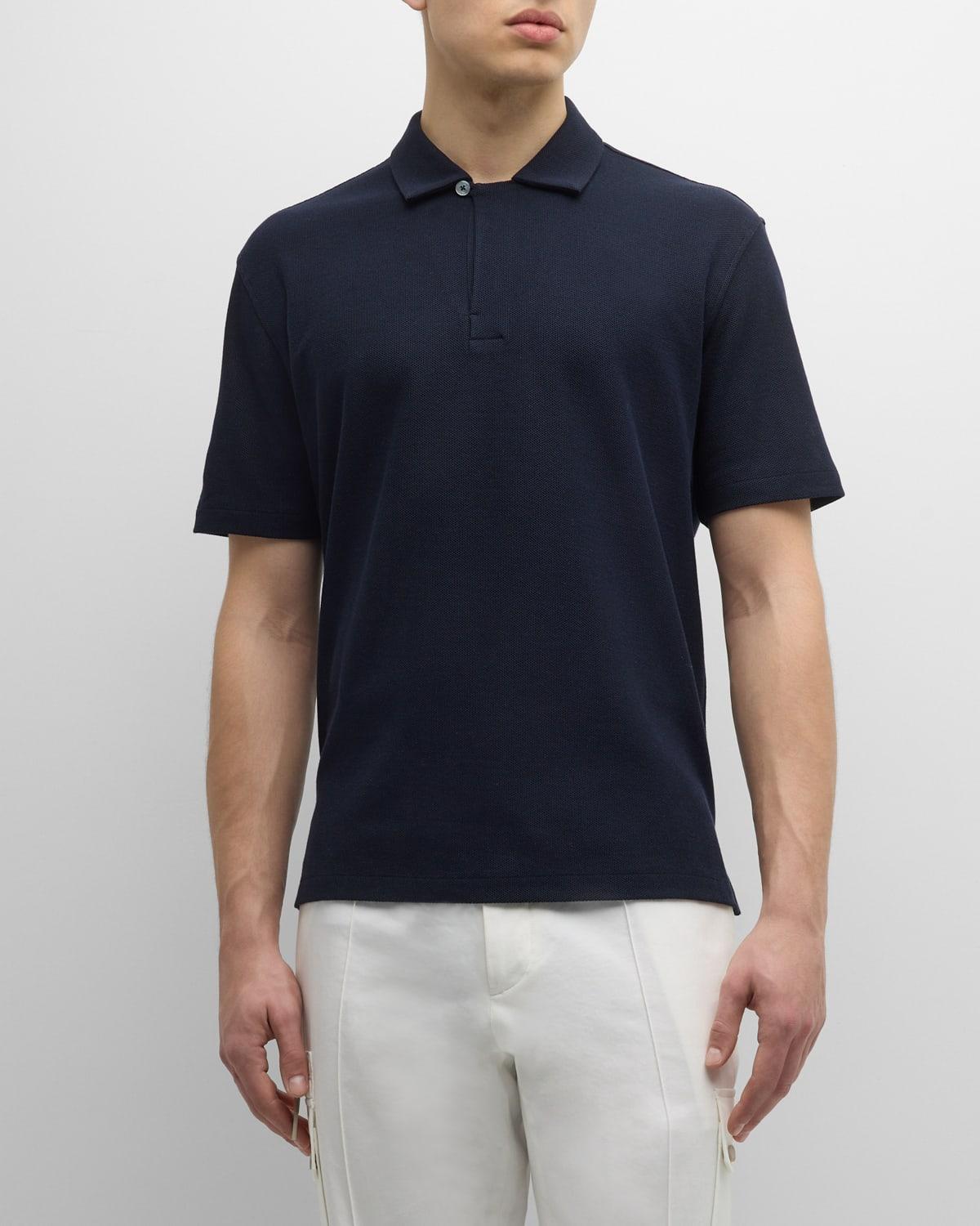 Mens Cotton Honeycomb Polo Shirt Product Image