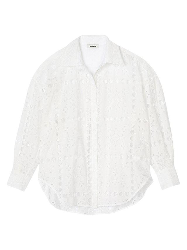 Womens Broderie Anglaise Shirt Product Image