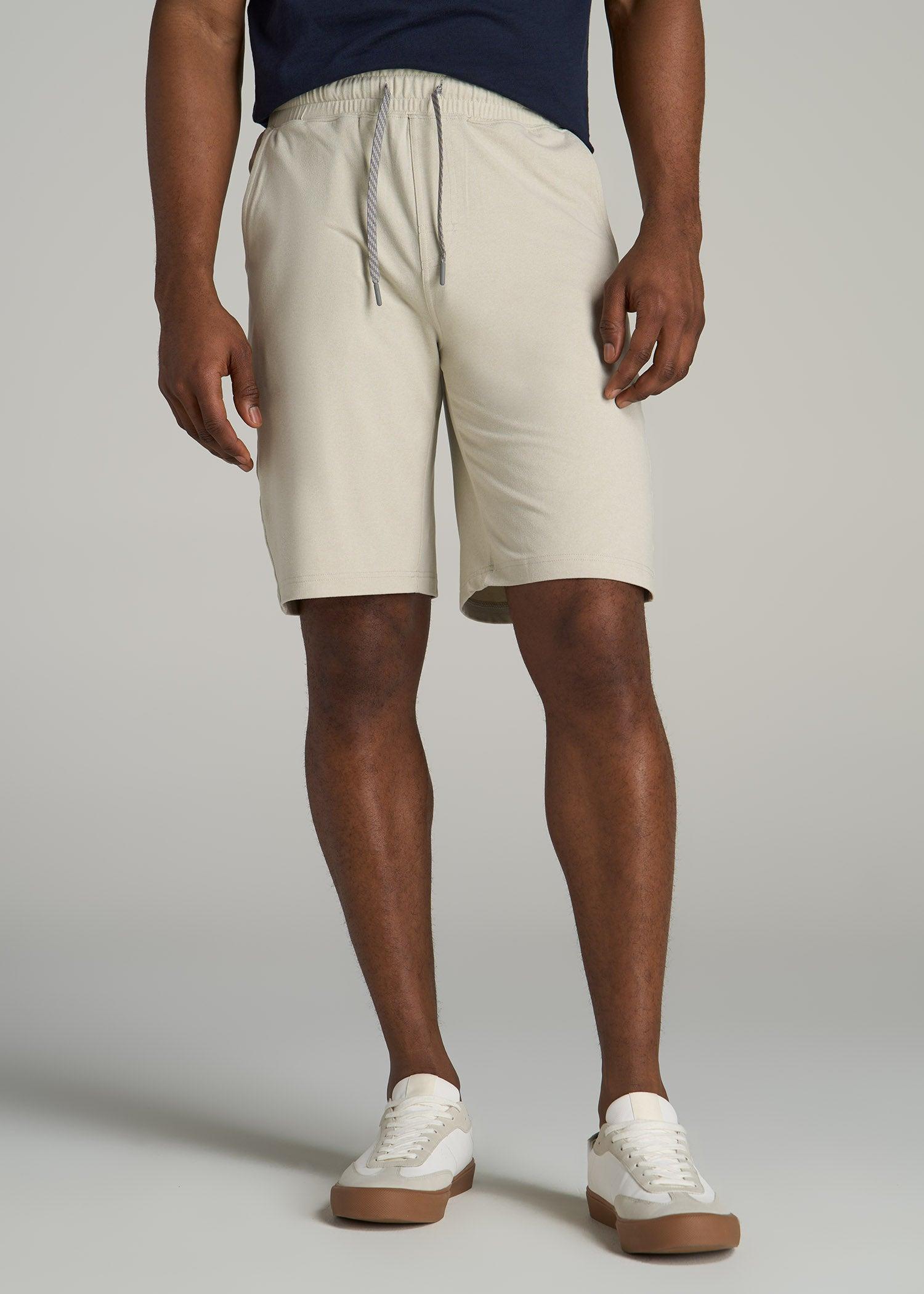 Weekender Stretch Lounge Shorts for Tall Men in Stone Heather Product Image