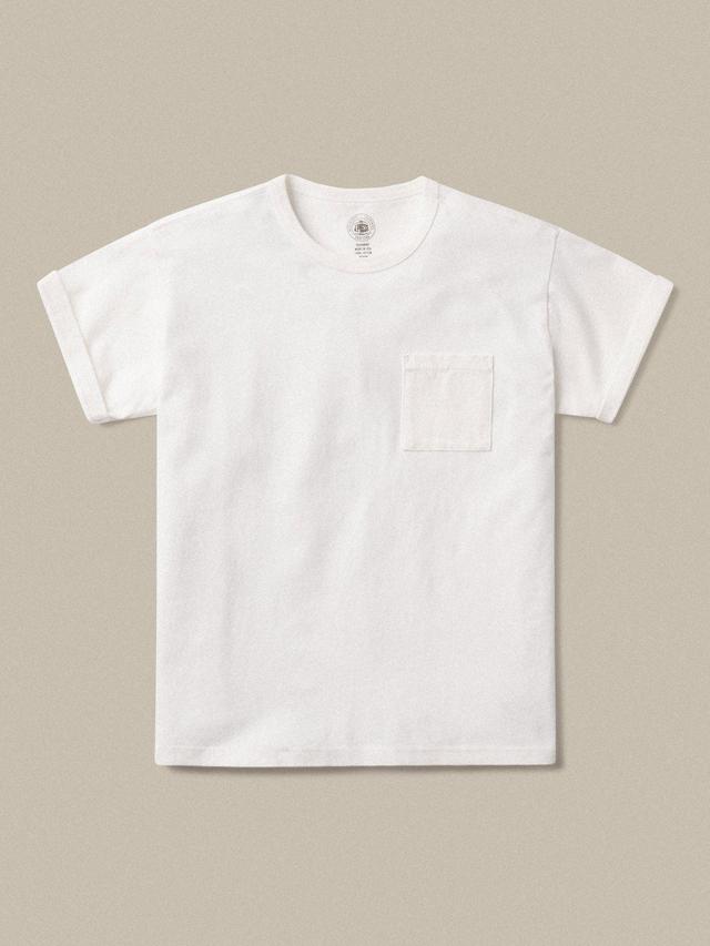 J.Press x BM White Toughknit Pocket Tee Product Image