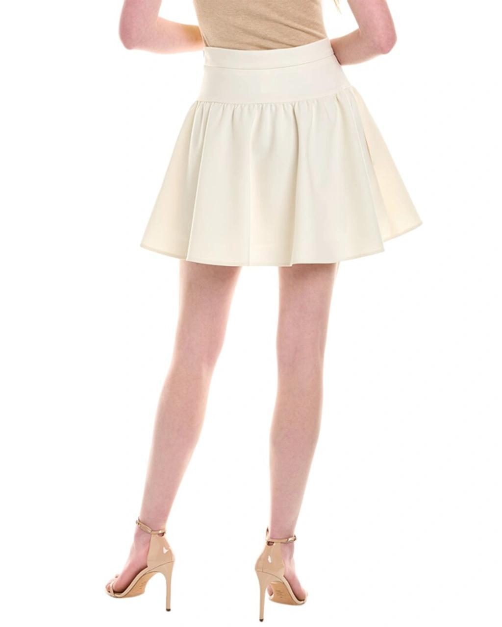 Maesa Wool-blend Skirt In White Product Image