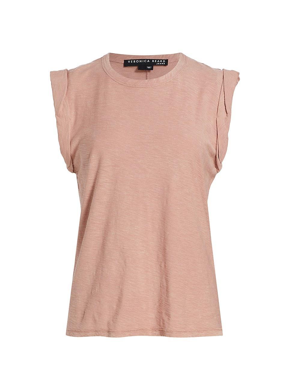 Womens Dree Cotton Jersey Muscle Tee - Mauve - Size Small Product Image