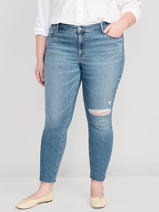 Mid-Rise Rockstar Super-Skinny Ankle Jeans Product Image