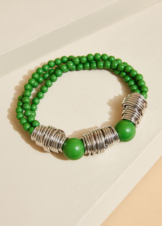 Bead And Wire Stretch Bracelets Product Image