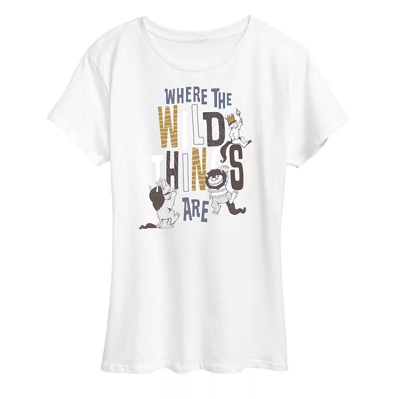 Womens Where The Wild Things Are Title Graphic Tee Product Image