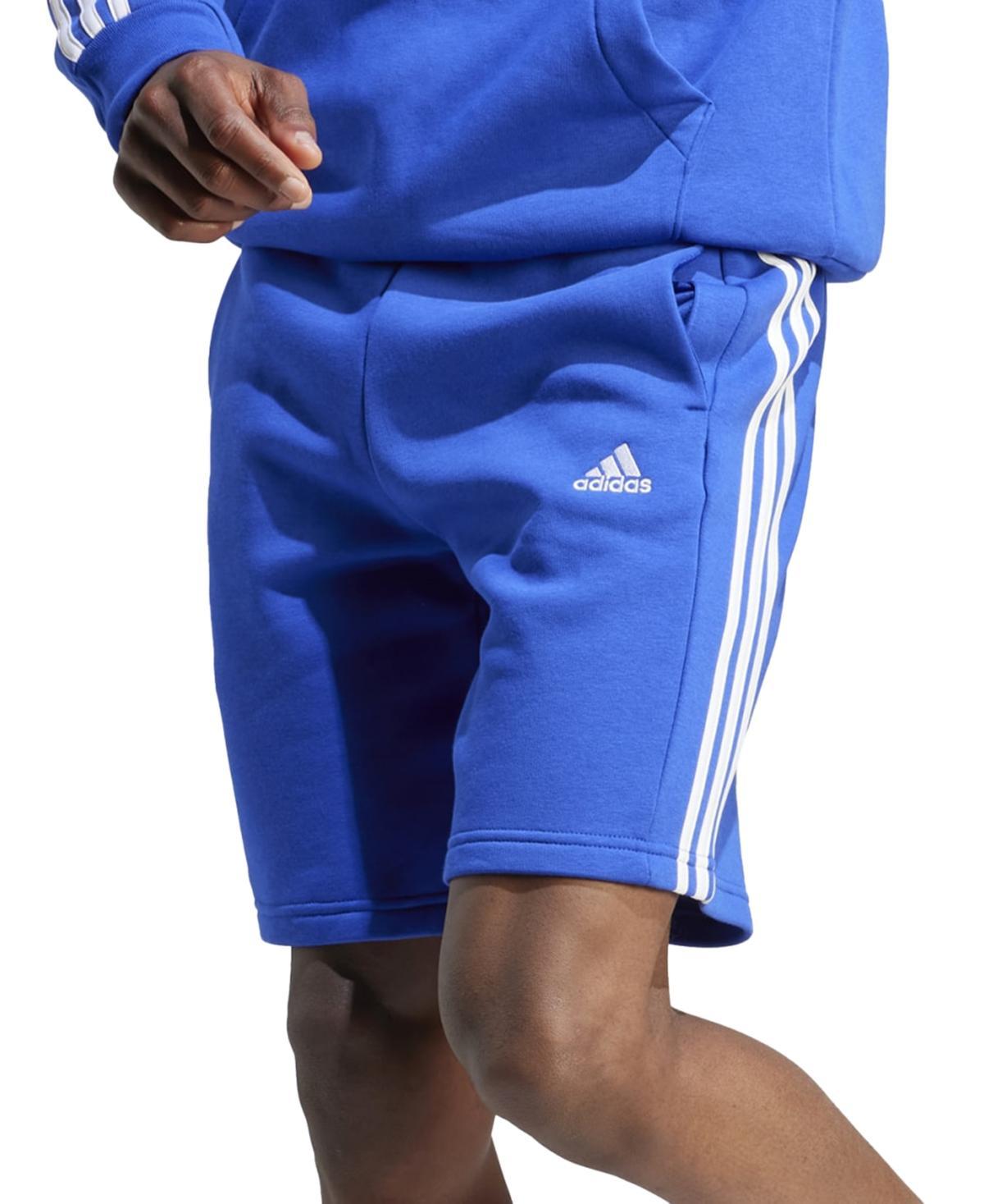 adidas Mens 3-Stripes 10 Fleece Shorts - Arctic Night Product Image