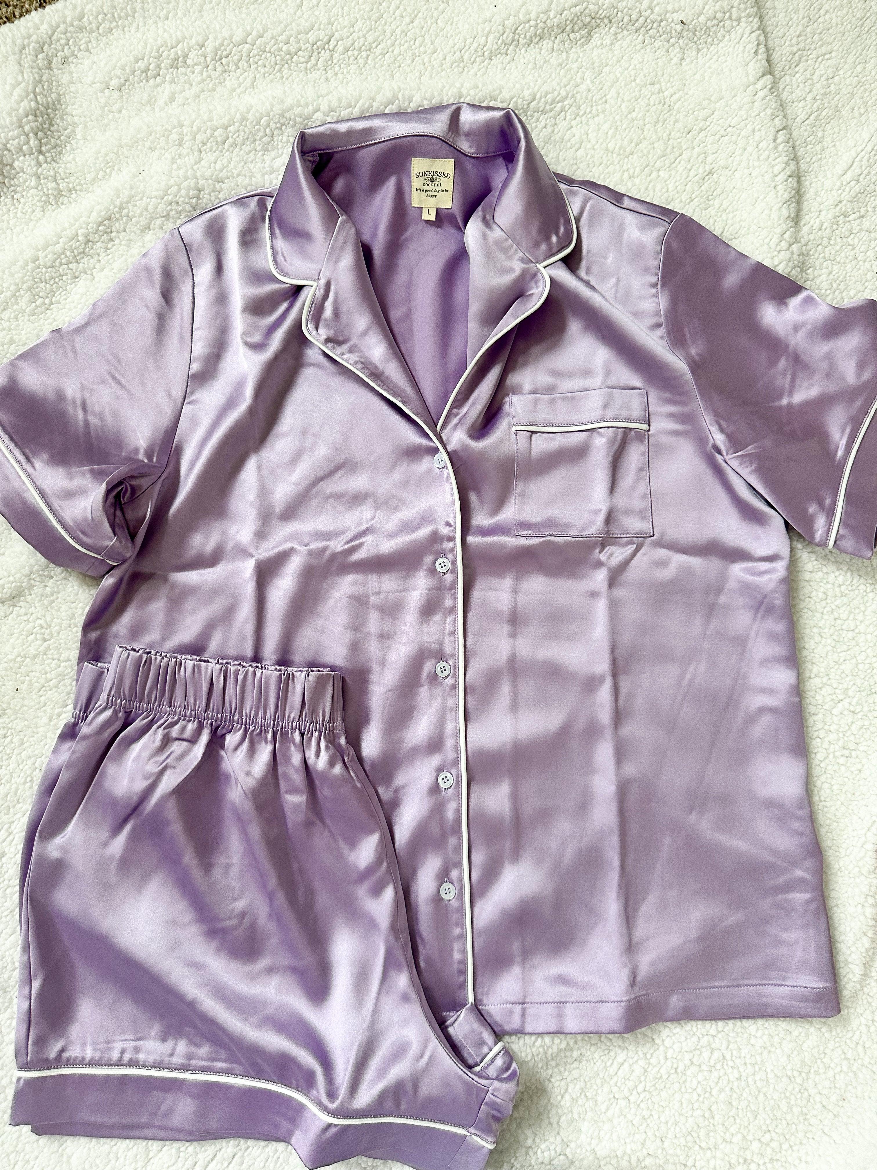 Champagne Purple Pajama Set Product Image