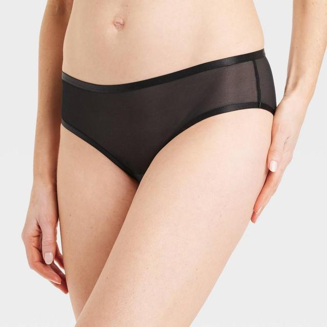 Womens Mesh Cheeky Underwear - Auden Black Product Image