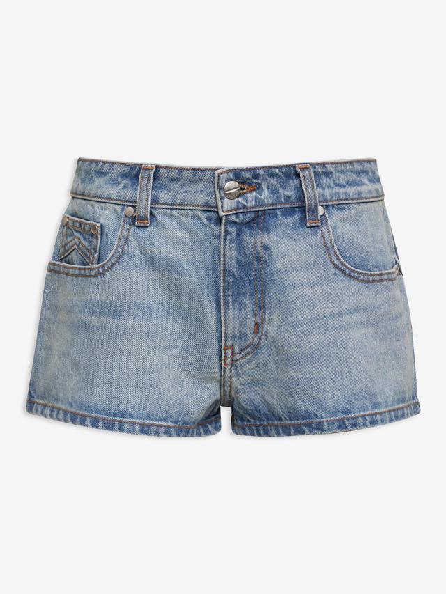 LOW-WAIST DENIM SHORTS Female Product Image