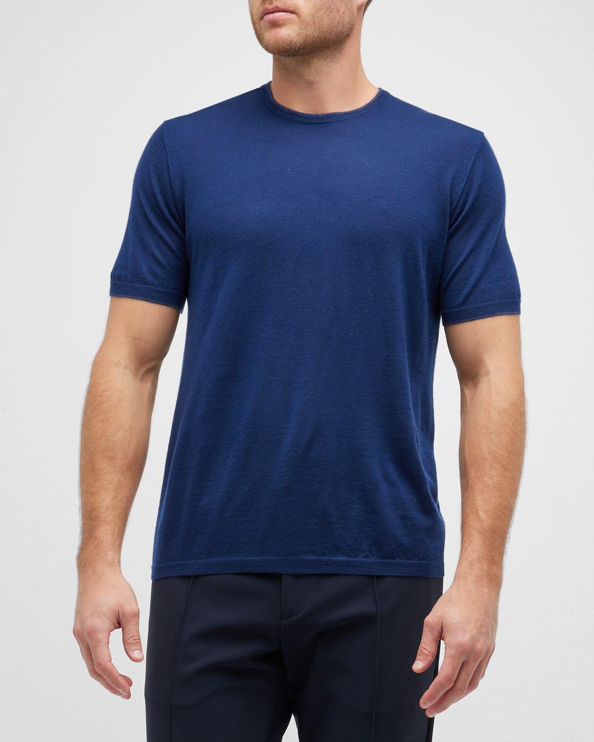 Mens Cashmere T-Shirt w/ Tipping Product Image