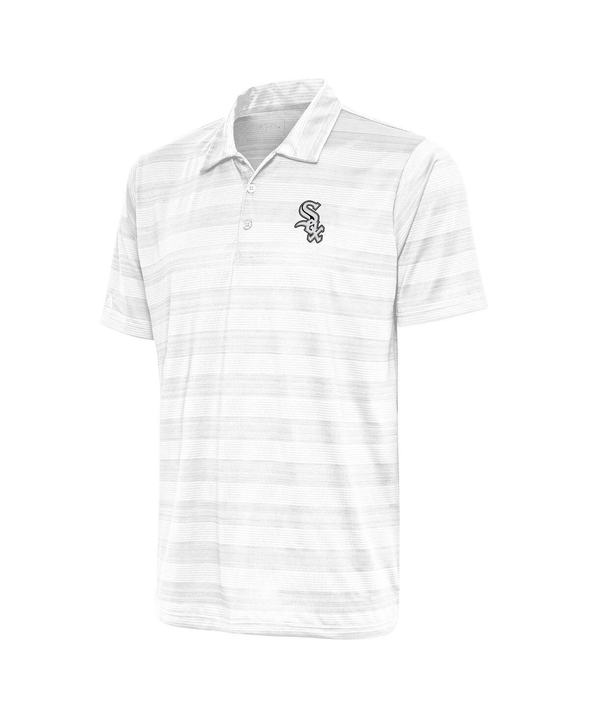 Antigua Mens White Chicago White Sox Metallic Compass Polo Product Image