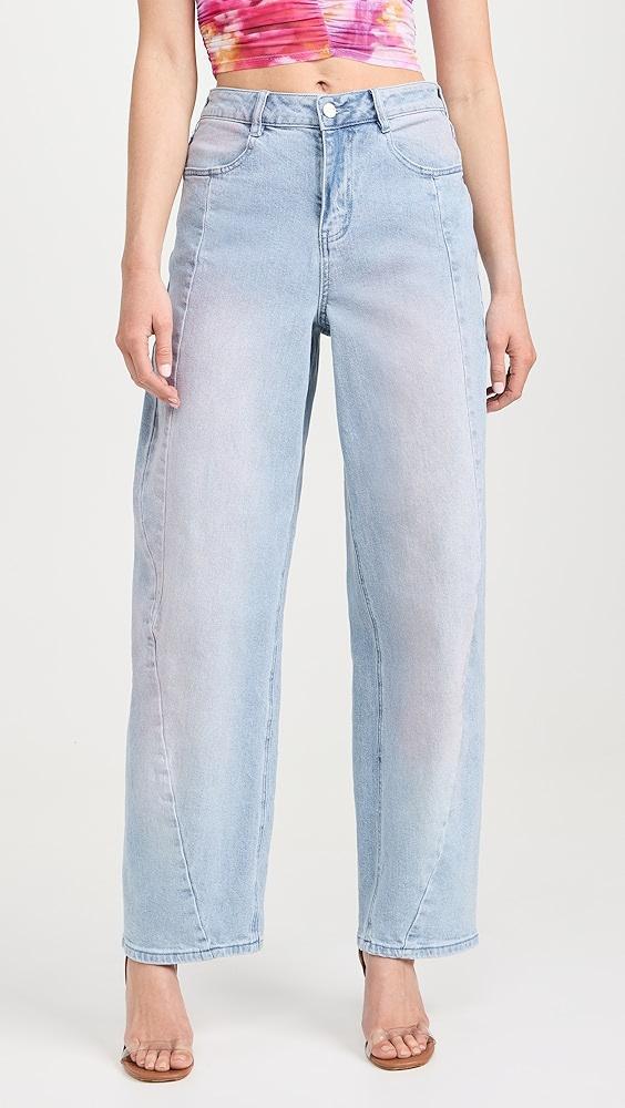 AFRM Archer Seamed Wide Leg Jeans | Shopbop Product Image