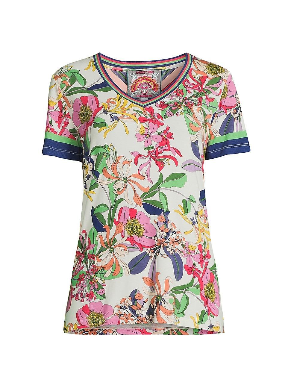 Womens The Janie Favorite Floral Short-Sleeve T-Shirt Product Image