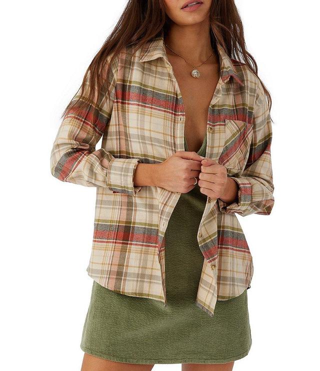 O'Neill Logan Long Sleeve Plaid Brushed Flannel Shirt Product Image