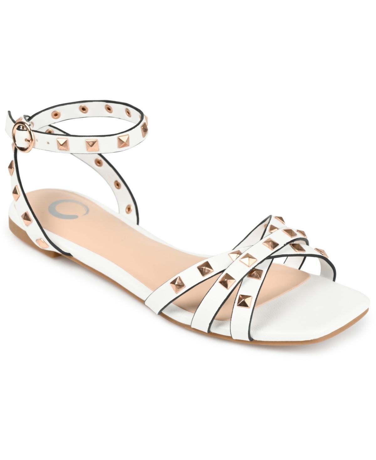 Journee Collection Womens Zendaya Studded Flat Sandals Product Image