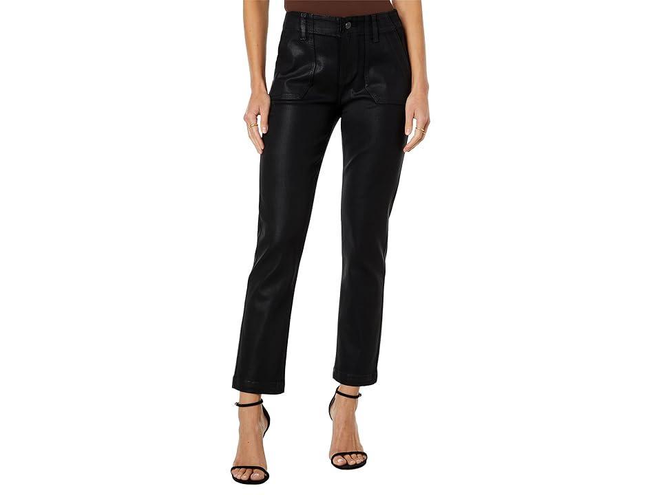 Paige Mayslie Straight Ankle in Black Fog Luxe Coating (Black Fog Luxe Coating) Women's Jeans Product Image