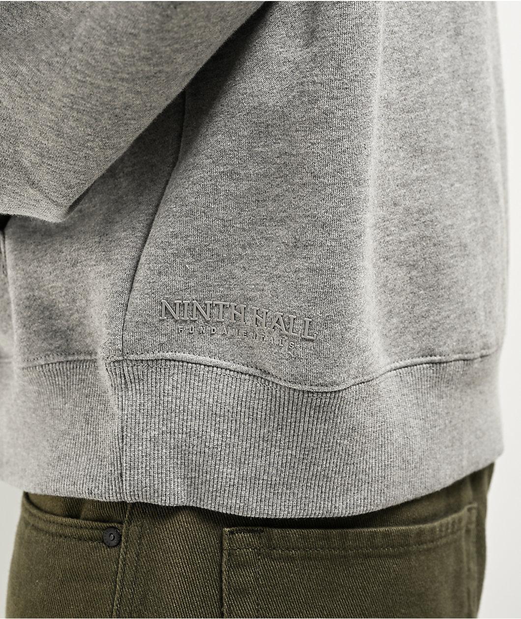 Ninth Hall Fundamentals Heather Grey Boxy Hoodie Product Image