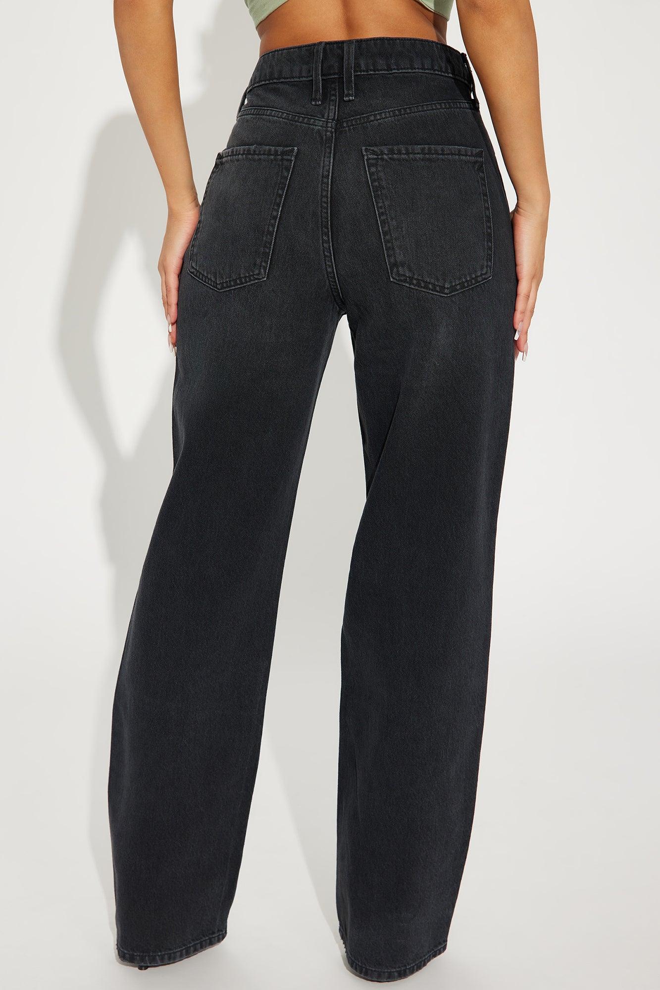 Perfect Timing Straight Leg Jeans - Black Wash Product Image