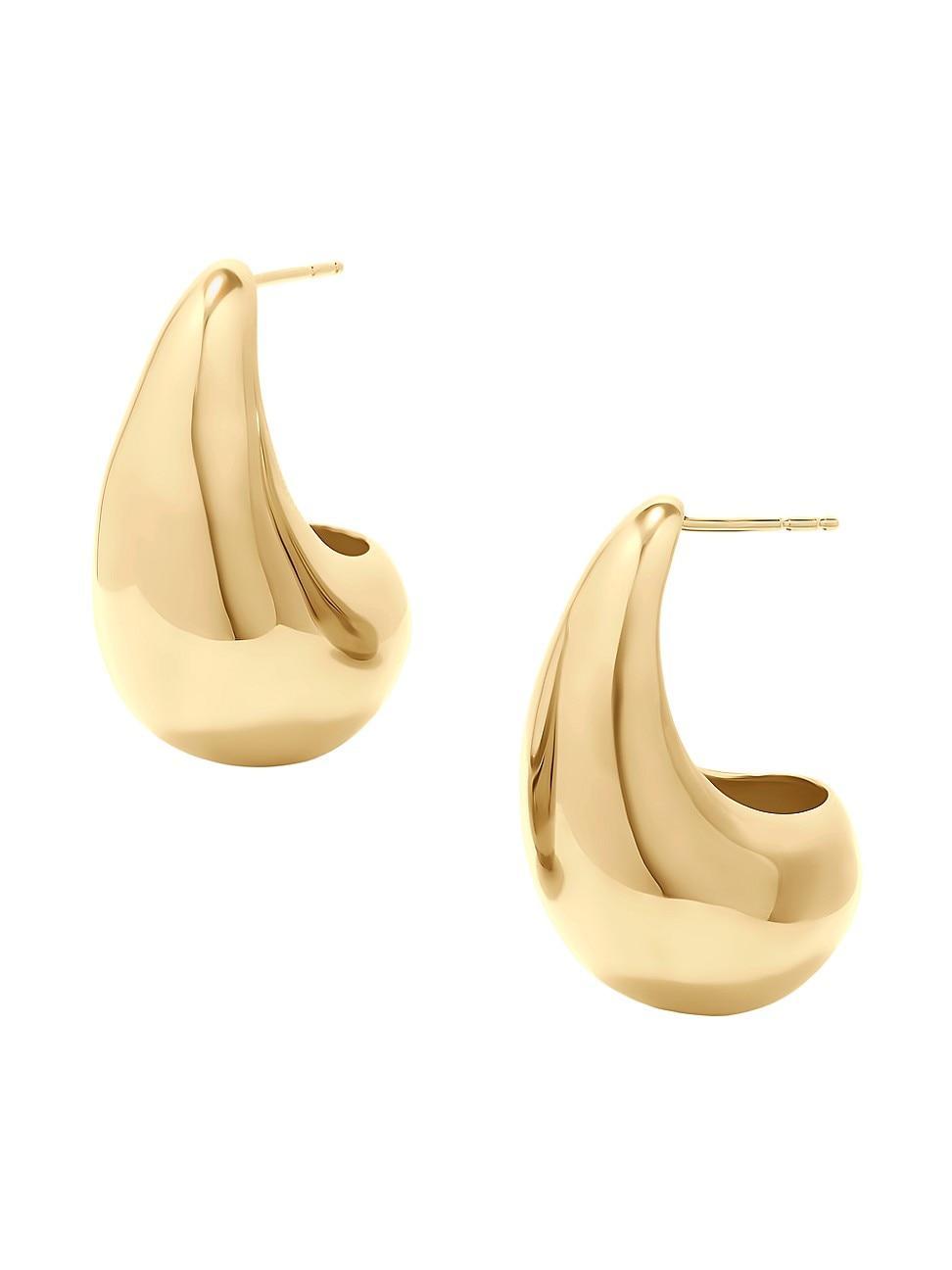 Womens Farrah 14K-Gold Vermeil Large Hoop Earrings Product Image