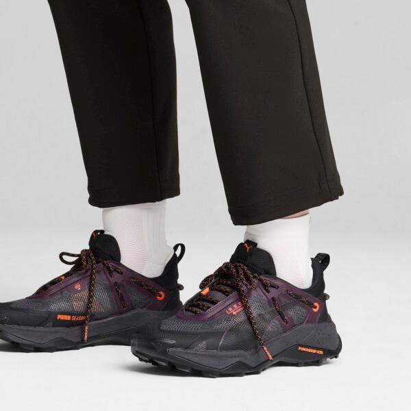 PUMA SEASONS Explore NITROâ¢ GORE-TEX Women's Hiking Shoes in Black/Midnight Plum/Flame Flicker Product Image