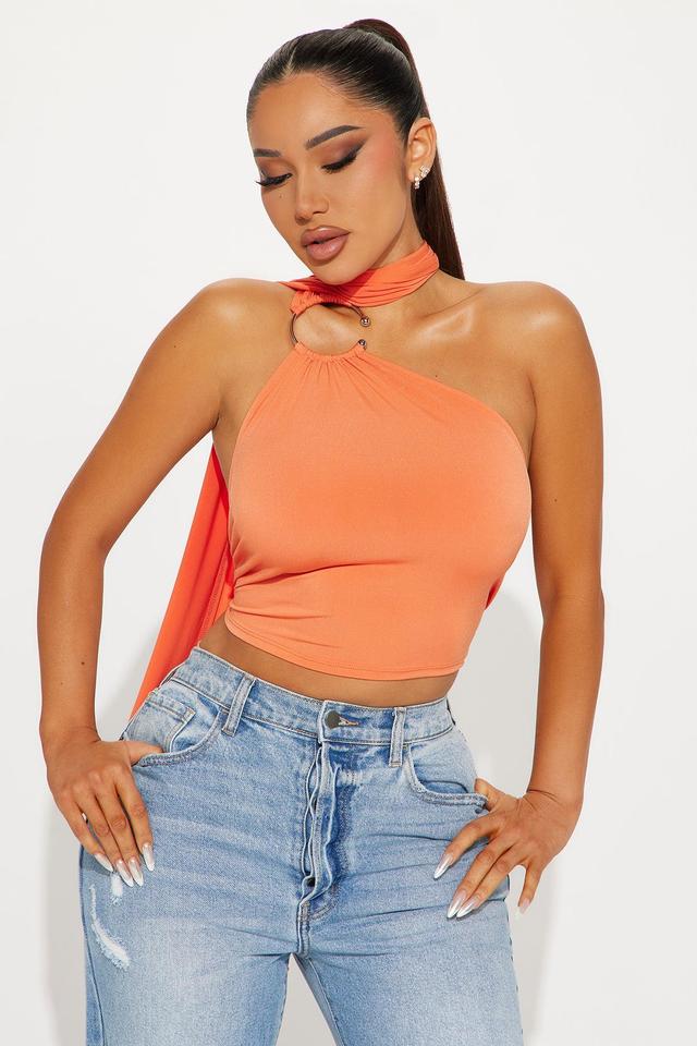 Summer Soiree Halter Top - Orange Product Image