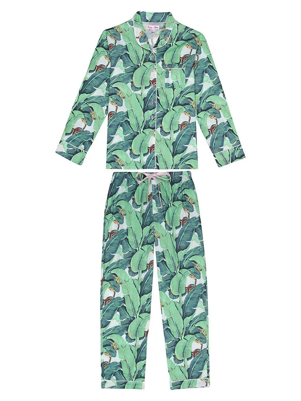 Womens Martinique Banana Leaf Long PJ Set Product Image