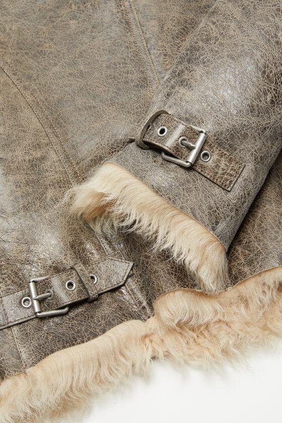 Leather shearling jacket Product Image