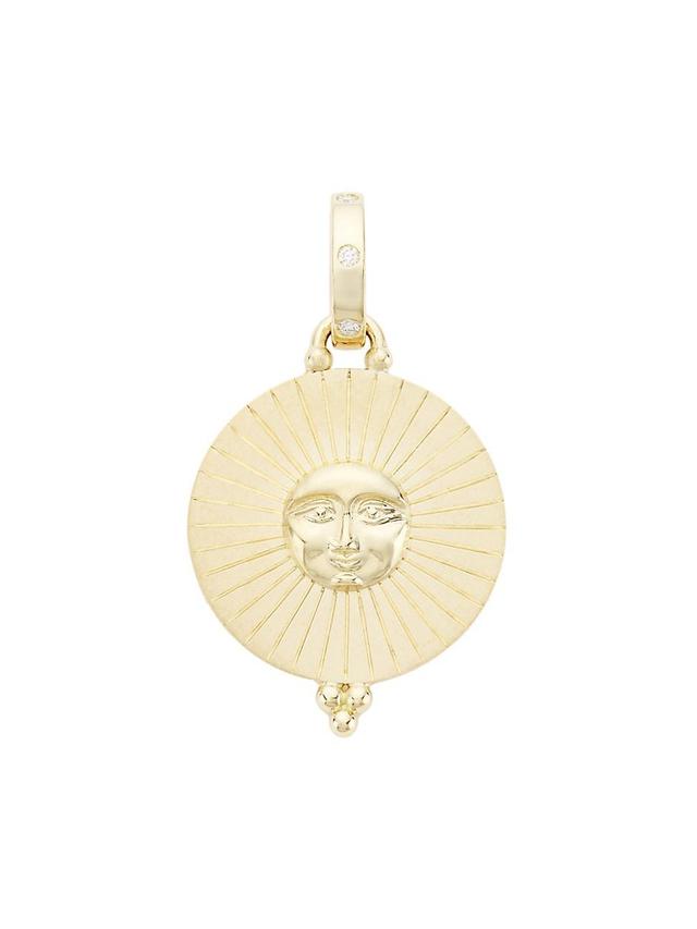 Womens Sole 18K Yellow Gold & Diamond Pendant Product Image