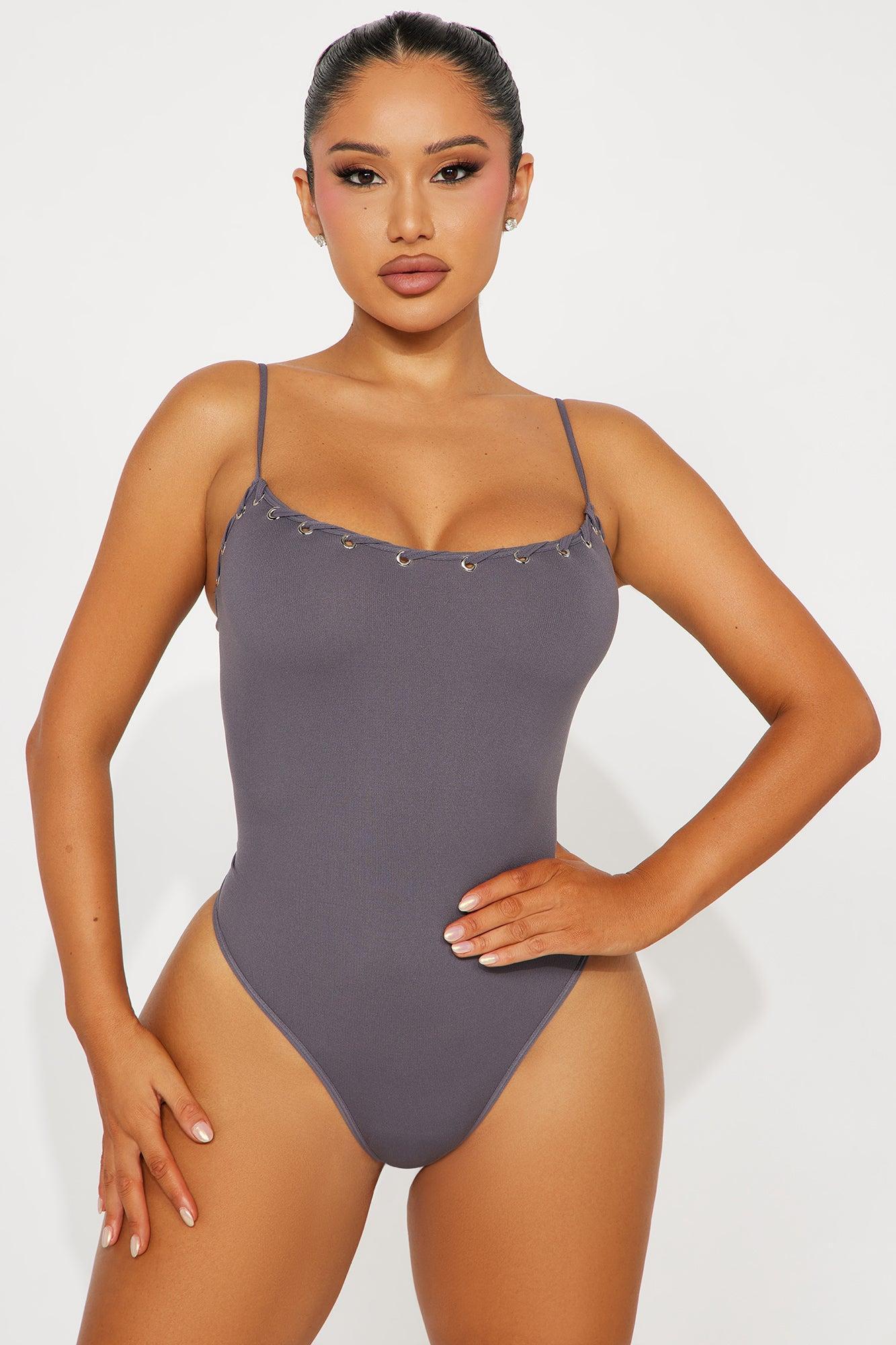 Tamara Seamless Bodysuit - Charcoal Product Image