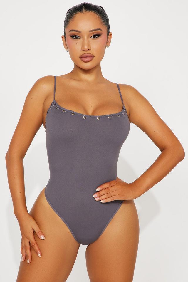 Tamara Seamless Bodysuit - Charcoal Product Image