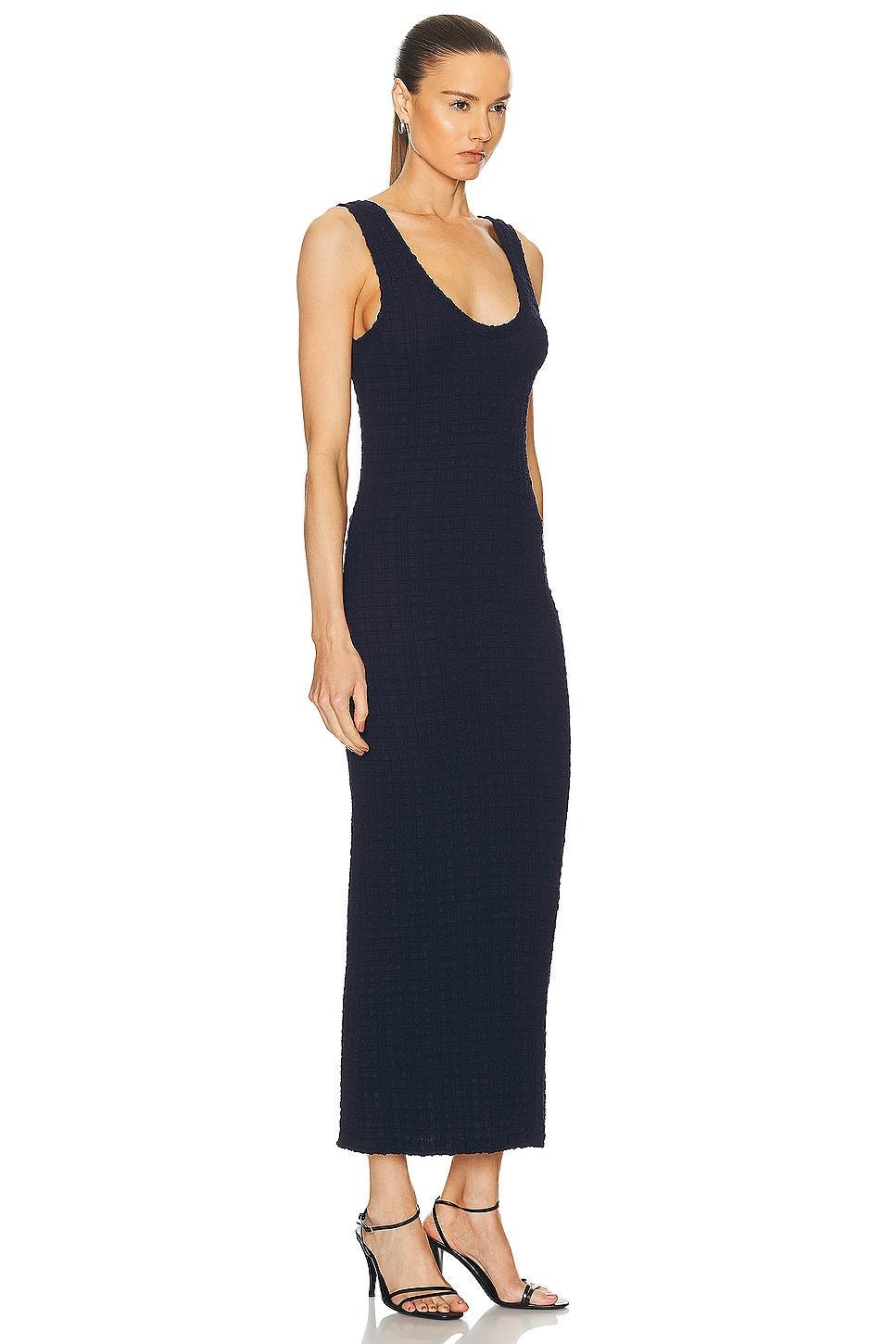 Enza Costa Puckered Tank Dress in Navy Product Image