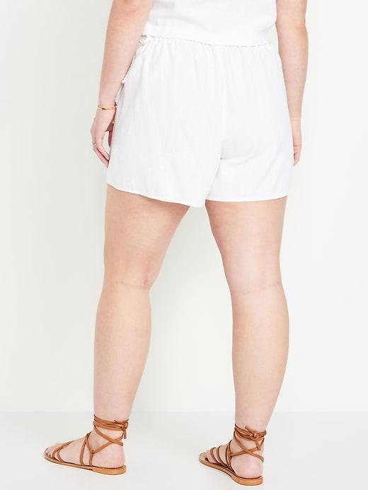 High-Waisted Wrap-Front Mini Skort Product Image