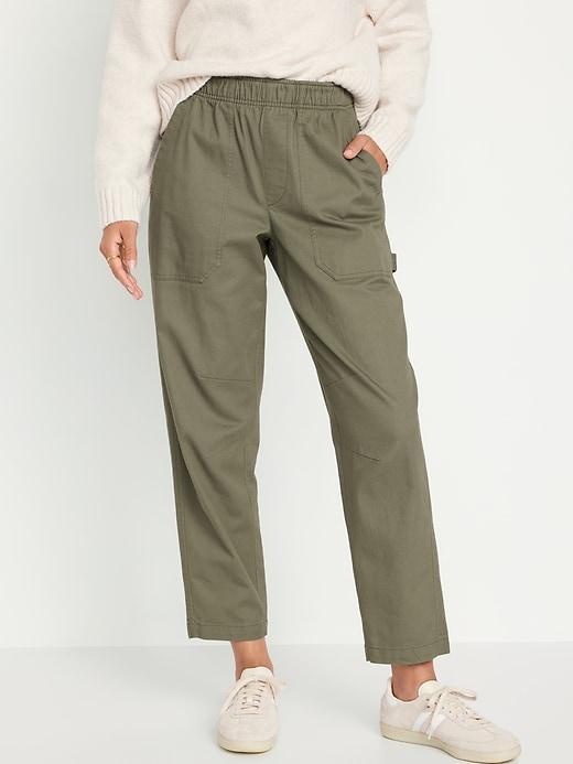 High-Waisted Pulla Utility Pants Product Image