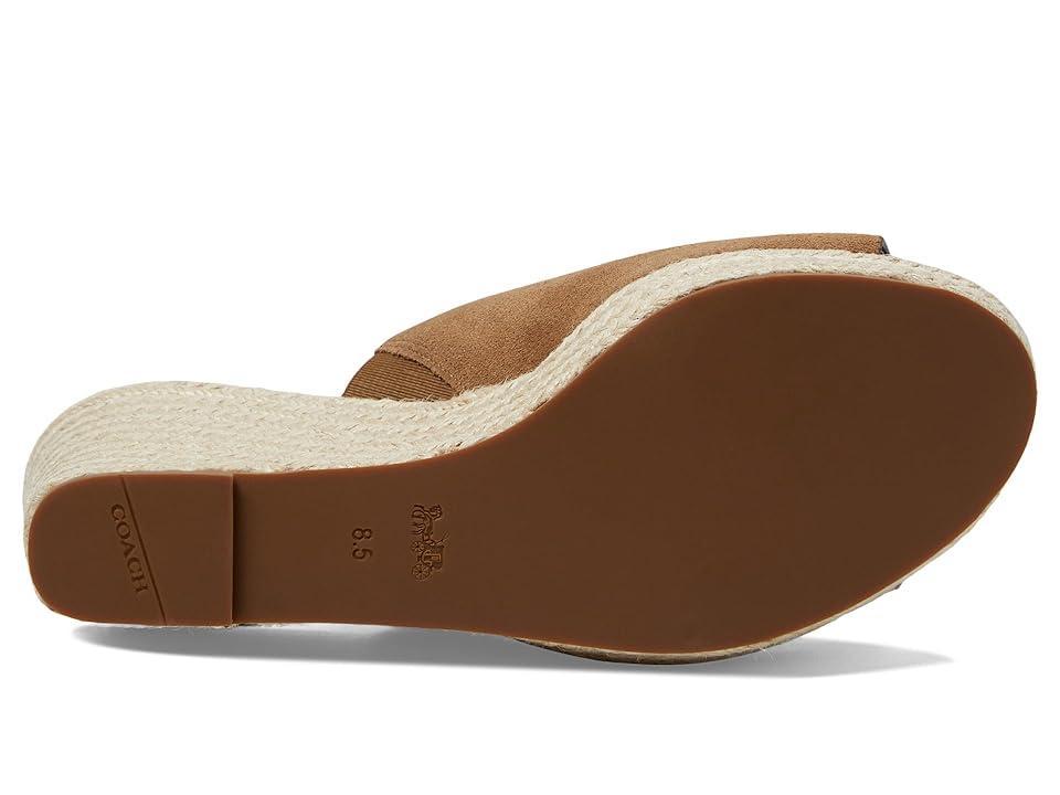 COACH Gloria Suede Wedge (Coconut) Women's Sandals Product Image