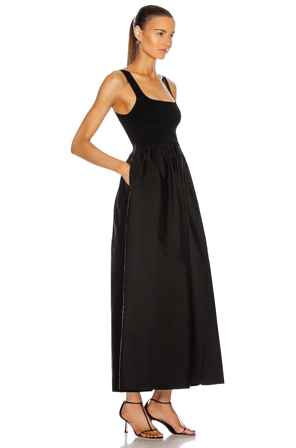 Matteau Knit and Cotton Maxi Dress Black. (also in ). Product Image