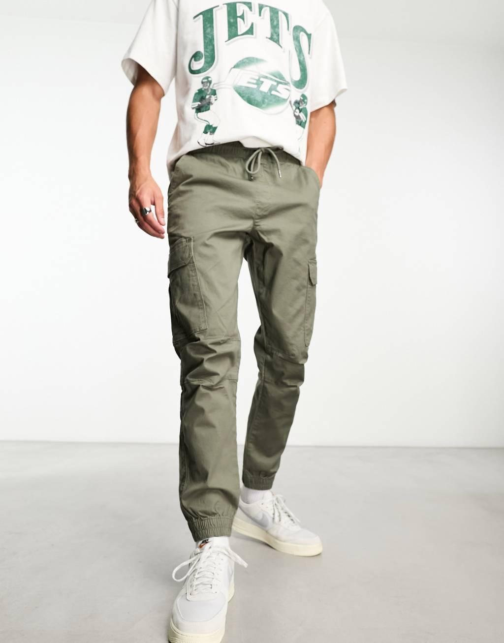 Pull&Bear cargo pants in khaki  Product Image