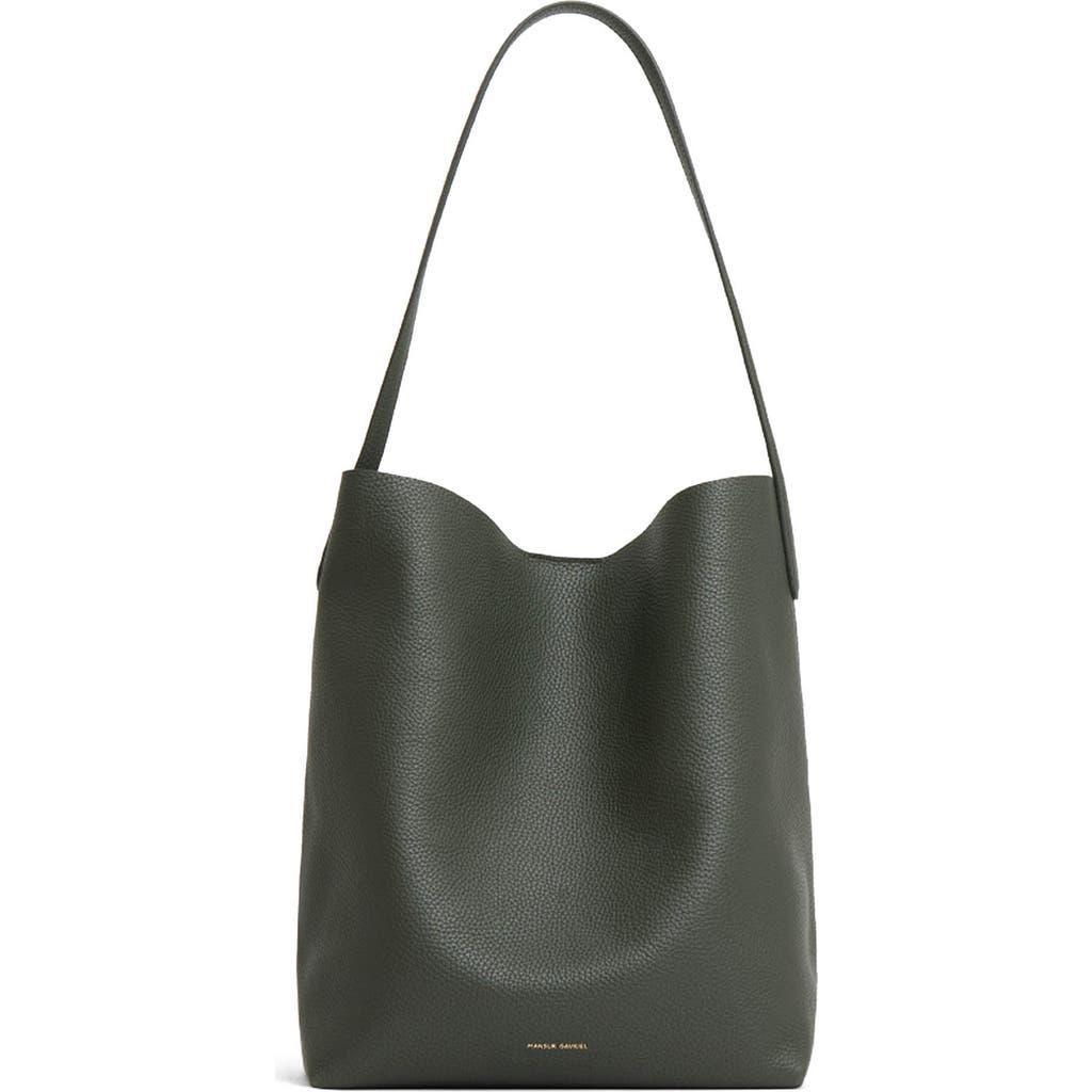 MANSUR GAVRIEL Everyday Leather Shoulder Bag In Green Product Image