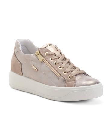 Leather Sneakers for Women | Leather/Man-Made Sole/Metal Product Image