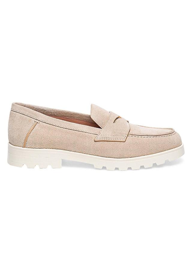 Womens Suede Penny Loafers Product Image