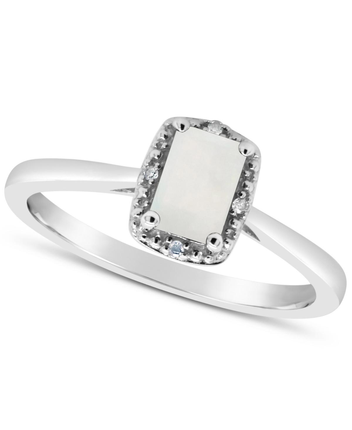 Gemstone and Diamond Accent Ring in Sterling Silver Product Image