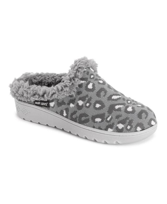 MUK LUKS Womens Nony Clog Slippers Gray Grey Product Image